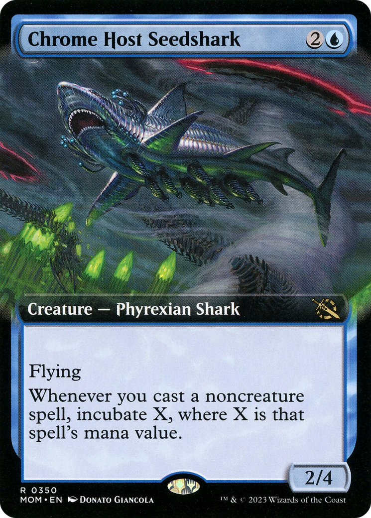 Chrome Host Seedshark (Extended Art) [March of the Machine] | Clutch Gaming