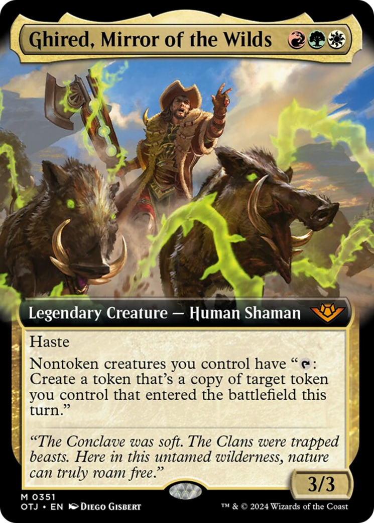 Ghired, Mirror of the Wilds (Extended Art) [Outlaws of Thunder Junction] | Clutch Gaming