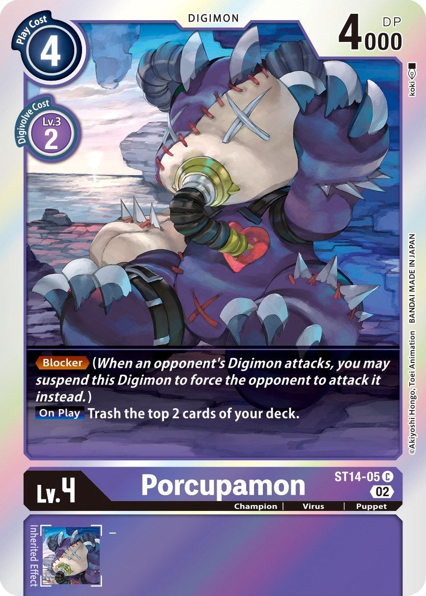 Porcupamon [ST14-05] [Starter Deck: Beelzemon Advanced Deck Set] | Clutch Gaming