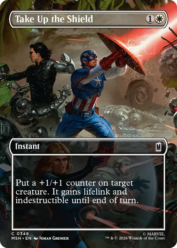 Take Up the Shield (Borderless) [Marvel Super Heroes] | Clutch Gaming
