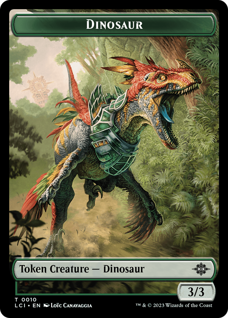 Gnome // Dinosaur (0010) Double-Sided Token [The Lost Caverns of Ixalan Tokens] | Clutch Gaming