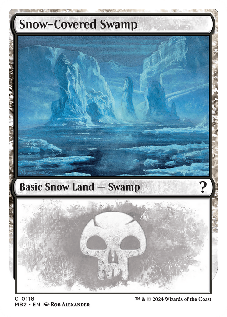 Snow-Covered Swamp (White Border) [Mystery Booster 2] | Clutch Gaming