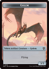 Construct // Golem (0013) Double-Sided Token [Aetherdrift Tokens] | Clutch Gaming