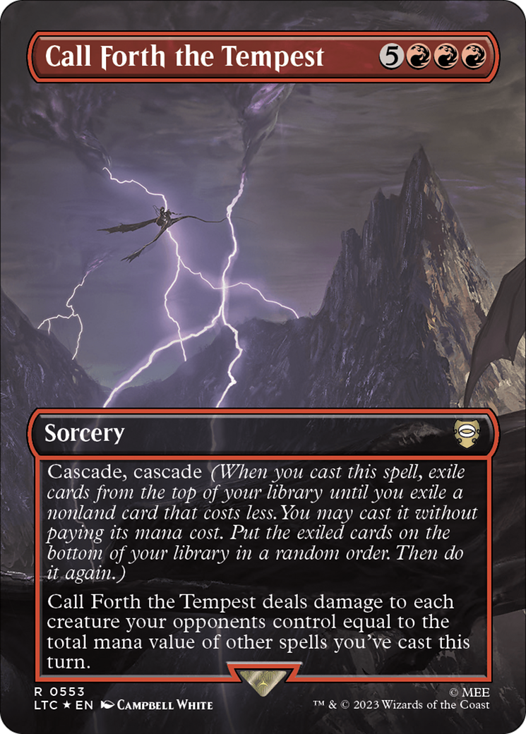 Call Forth the Tempest (Borderless) (Surge Foil) [The Lord of the Rings: Tales of Middle-Earth Commander] | Clutch Gaming