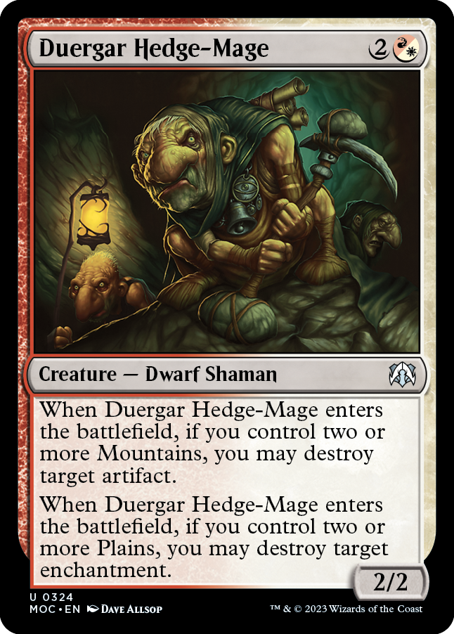 Duergar Hedge-Mage [March of the Machine Commander] | Clutch Gaming