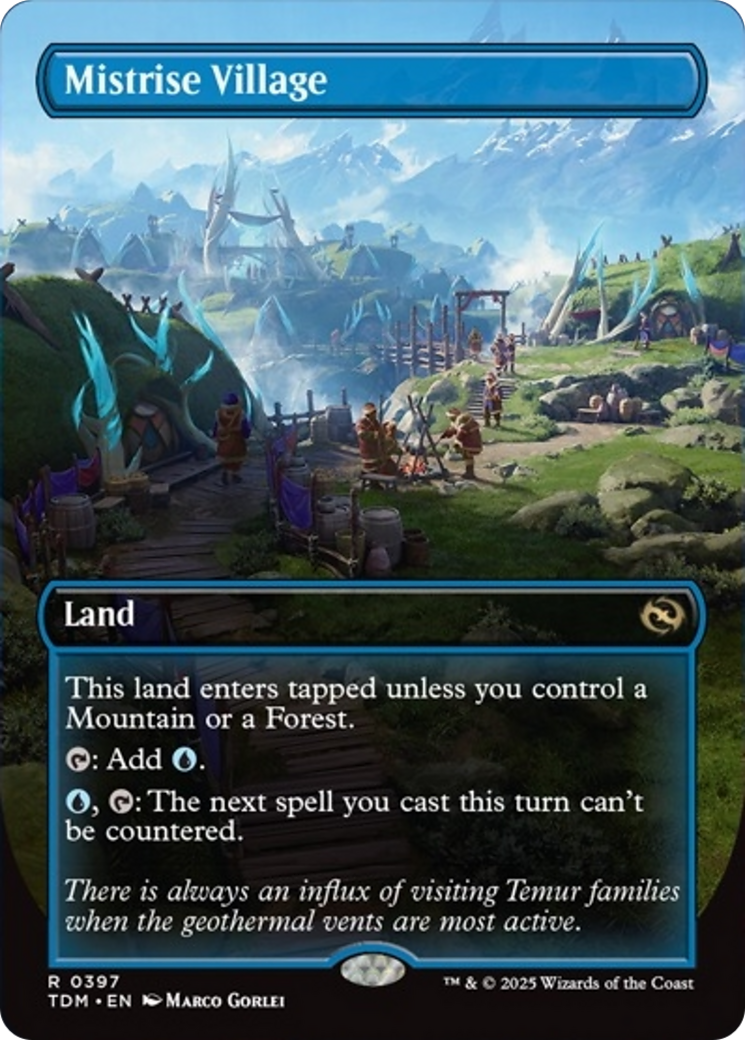 Mistrise Village (Borderless) [Tarkir: Dragonstorm] | Clutch Gaming