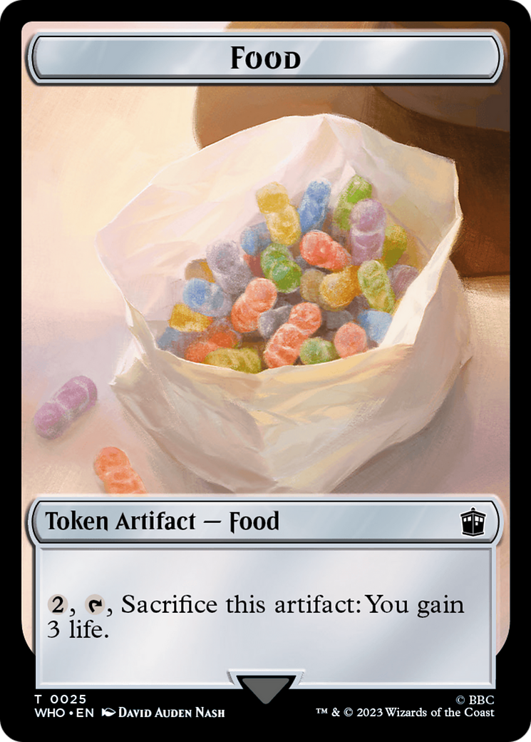 Alien // Food (0025) Double-Sided Token [Doctor Who Tokens] | Clutch Gaming