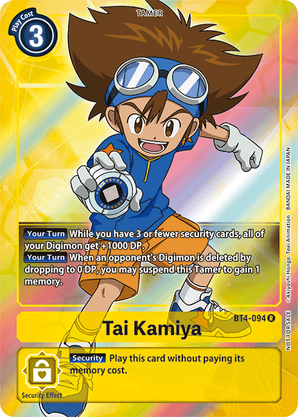 Tai Kamiya [BT4-094] (Buy-A-Box Promo) [Great Legend Promos] | Clutch Gaming