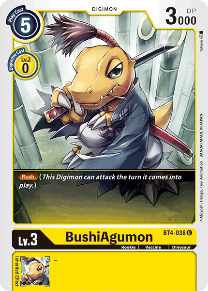 BushiAgumon [BT4-038] [Great Legend] | Clutch Gaming