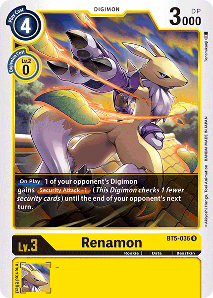 Renamon [BT5-036] [Battle of Omni] | Clutch Gaming