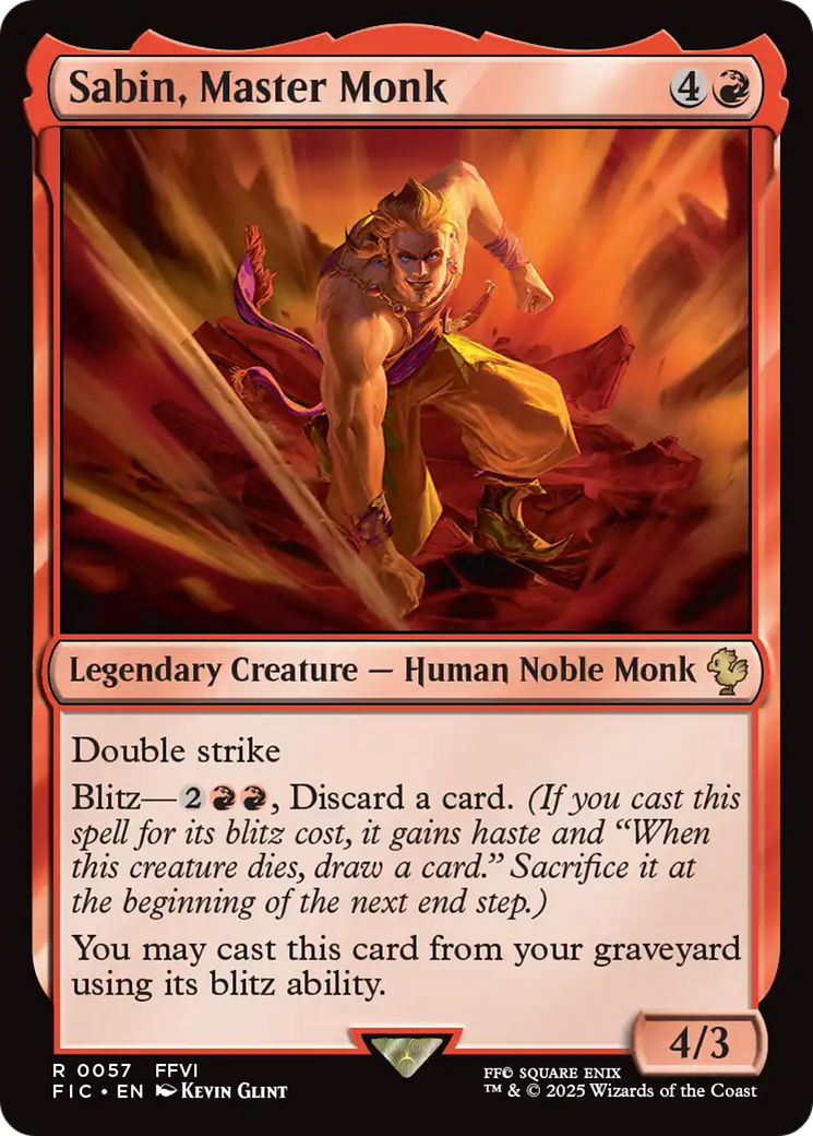 Sabin, Master Monk [FINAL FANTASY Commander] | Clutch Gaming