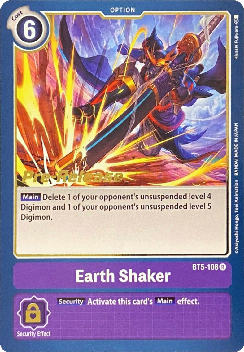 Earth Shaker [BT5-108] [Battle of Omni Pre-Release Promos] | Clutch Gaming