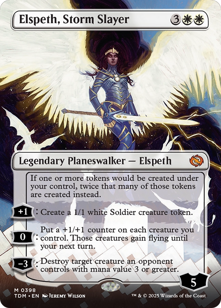 Elspeth, Storm Slayer (Borderless) [Tarkir: Dragonstorm] | Clutch Gaming