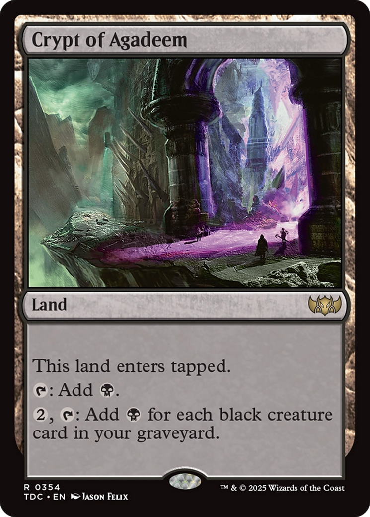 Crypt of Agadeem [Tarkir: Dragonstorm Commander] | Clutch Gaming