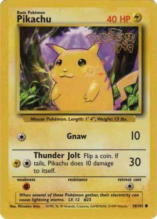 Pikachu (58/102) (PokeTour 1999 Promo) [Miscellaneous Cards] | Clutch Gaming