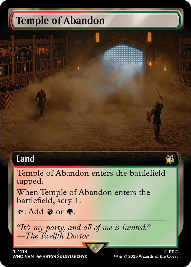 Temple of Abandon (Extended Art) (Surge Foil) [Doctor Who] | Clutch Gaming