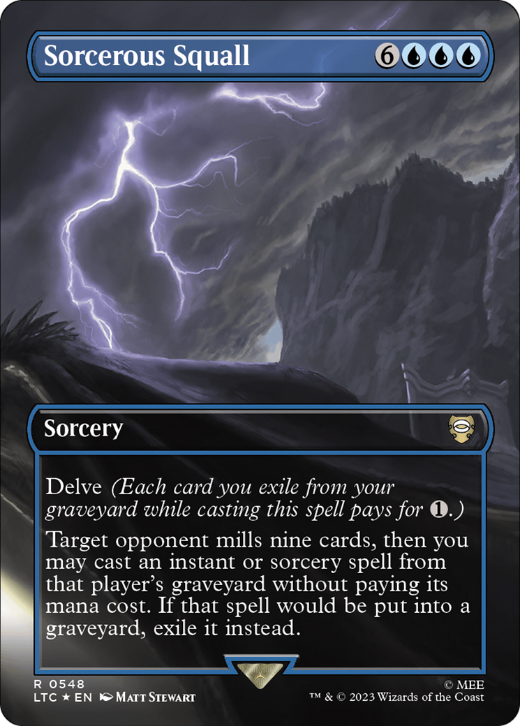 Sorcerous Squall (Borderless) (Surge Foil) [The Lord of the Rings: Tales of Middle-Earth Commander] | Clutch Gaming