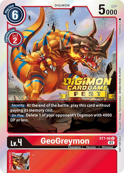 GeoGreymon [ST7-06] (Digimon Card Game Fest 2022) [Starter Deck: Gallantmon Promos] | Clutch Gaming