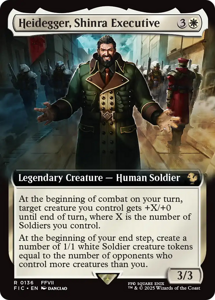Heidegger, Shinra Executive (Extended Art) [FINAL FANTASY Commander] | Clutch Gaming
