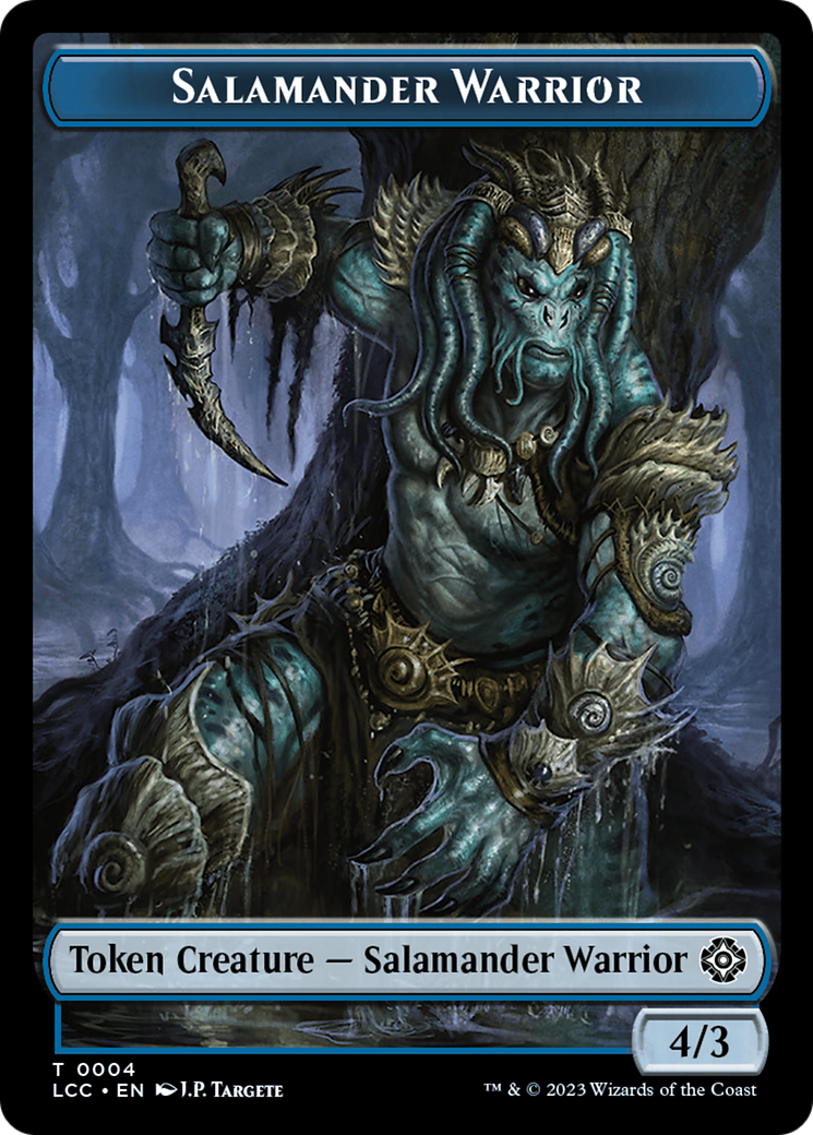 Salamander Warrior // Treasure Double-Sided Token [The Lost Caverns of Ixalan Commander Tokens] | Clutch Gaming