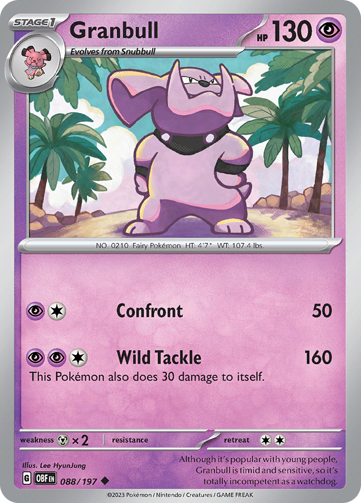 Granbull (088/197) [Scarlet & Violet: Obsidian Flames] | Clutch Gaming