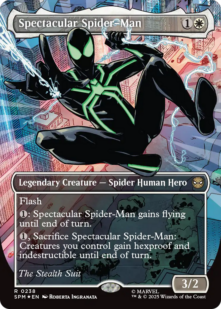 Spectacular Spider-Man (0238) (Borderless) (Textured Foil) [Marvel's Spider-Man] | Clutch Gaming