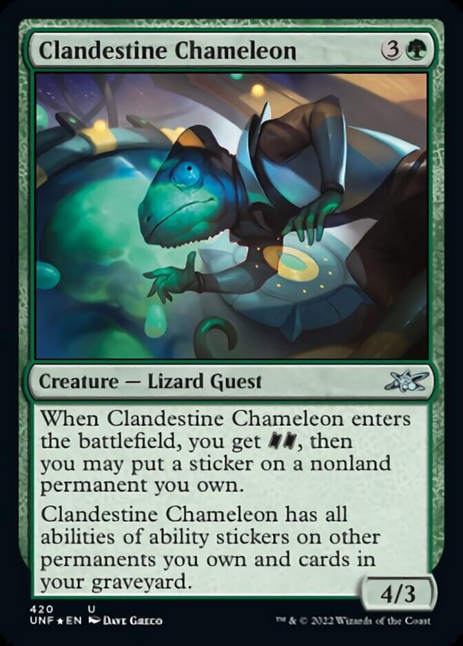 Clandestine Chameleon (Galaxy Foil) [Unfinity] | Clutch Gaming