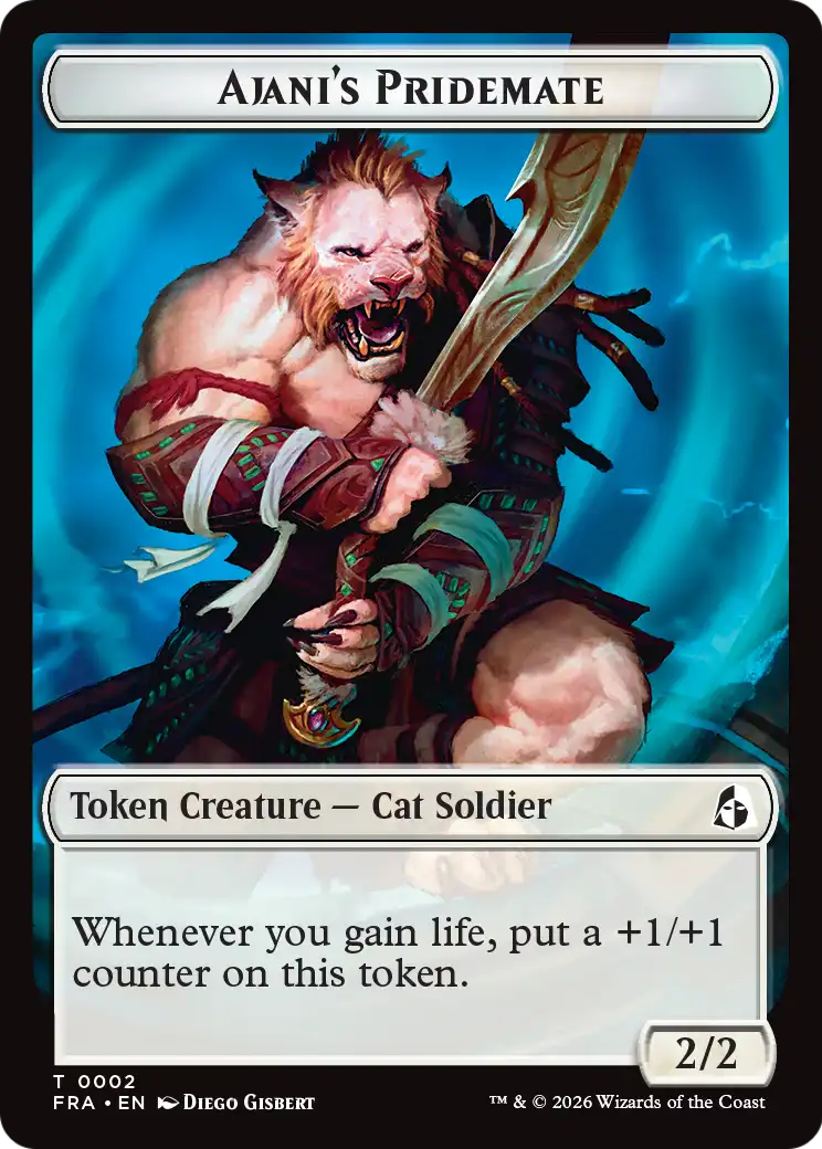 Ajani's Pridemate // Mowu Double-Sided Token [Reality Fracture Tokens] | Clutch Gaming