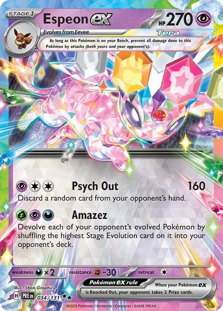 Espeon ex (034/131) [Scarlet & Violet: Prismatic Evolutions] | Clutch Gaming