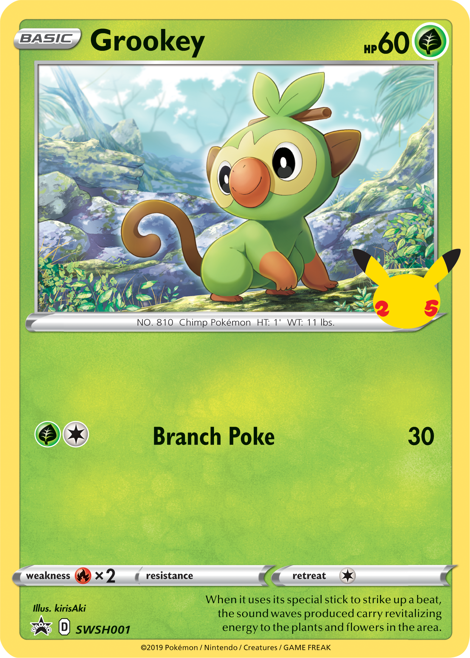 Grookey (SWSH001) (Jumbo Card) [First Partner Pack] | Clutch Gaming