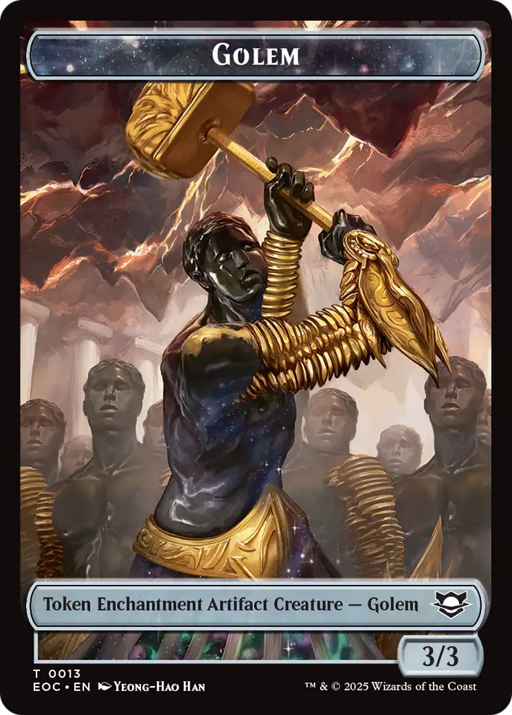 Shapeshifter // Golem (0013) Double-Sided Token [Edge of Eternities Commander Tokens] | Clutch Gaming