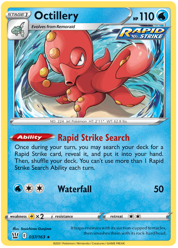 Octillery (037/163) (Theme Deck Exclusive) [Sword & Shield: Battle Styles] | Clutch Gaming