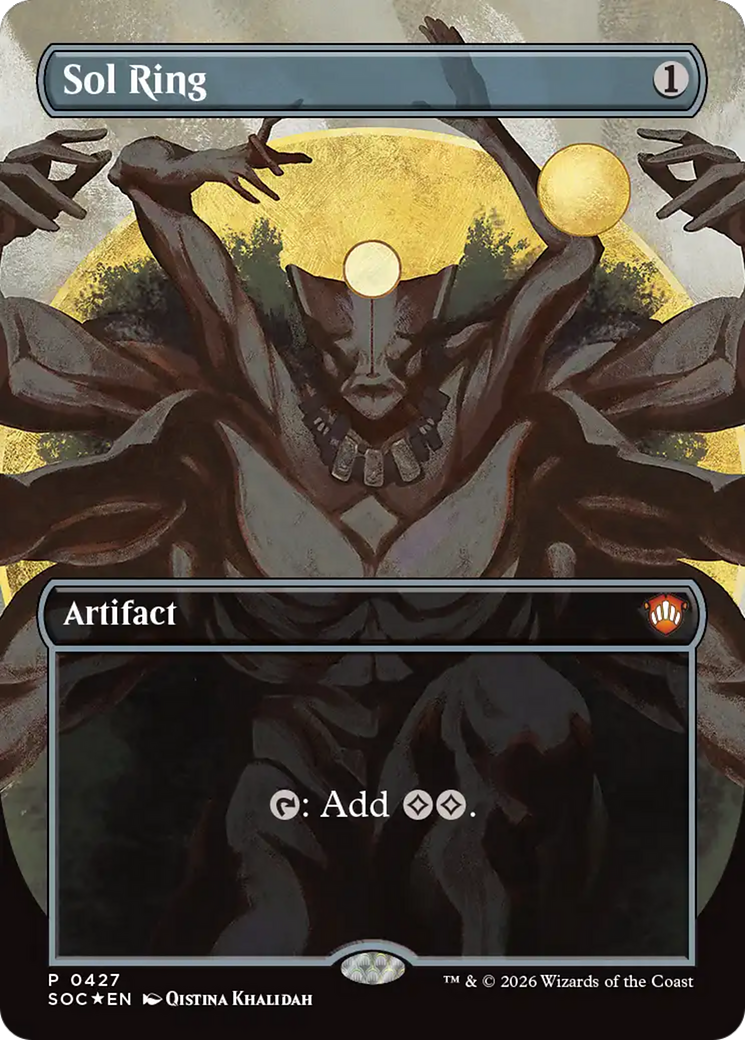 Sol Ring (Borderless) [Secrets of Strixhaven Commander] | Clutch Gaming