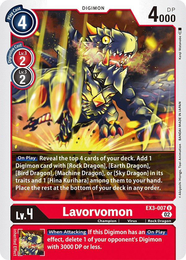 Lavorvomon [EX3-007] [Draconic Roar] | Clutch Gaming