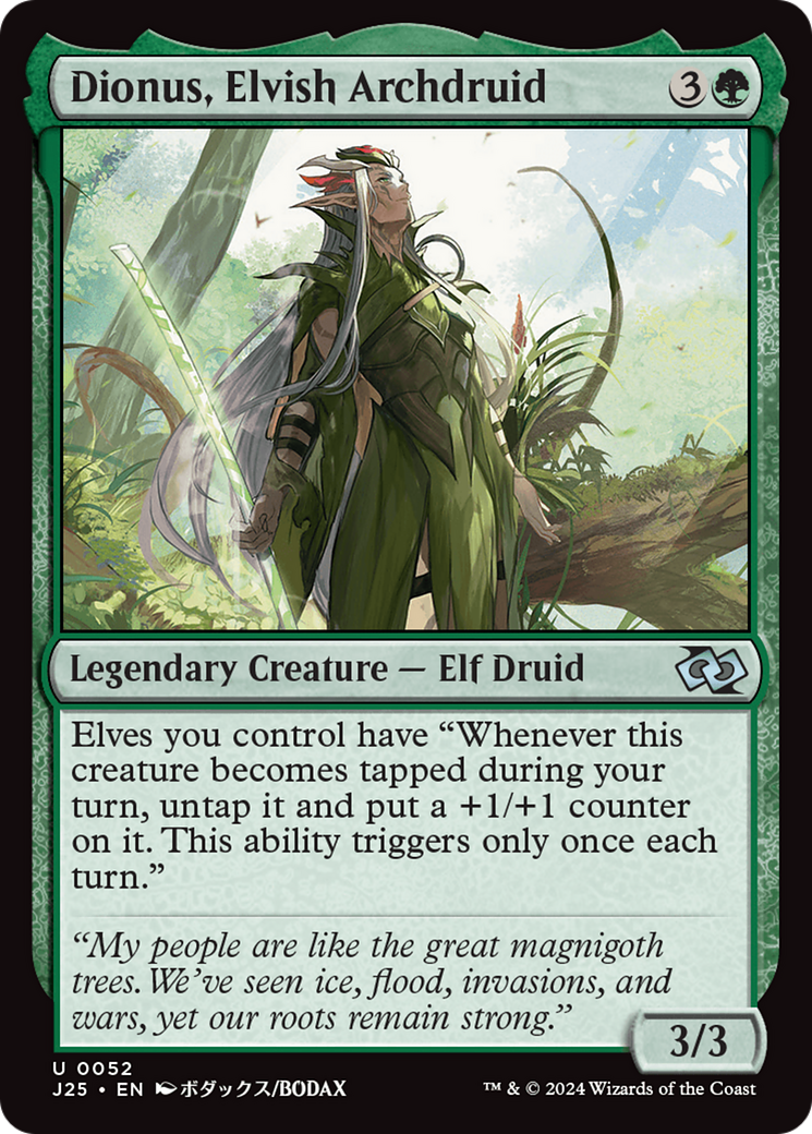 Dionus, Elvish Archdruid (Anime) [Foundations Jumpstart] | Clutch Gaming