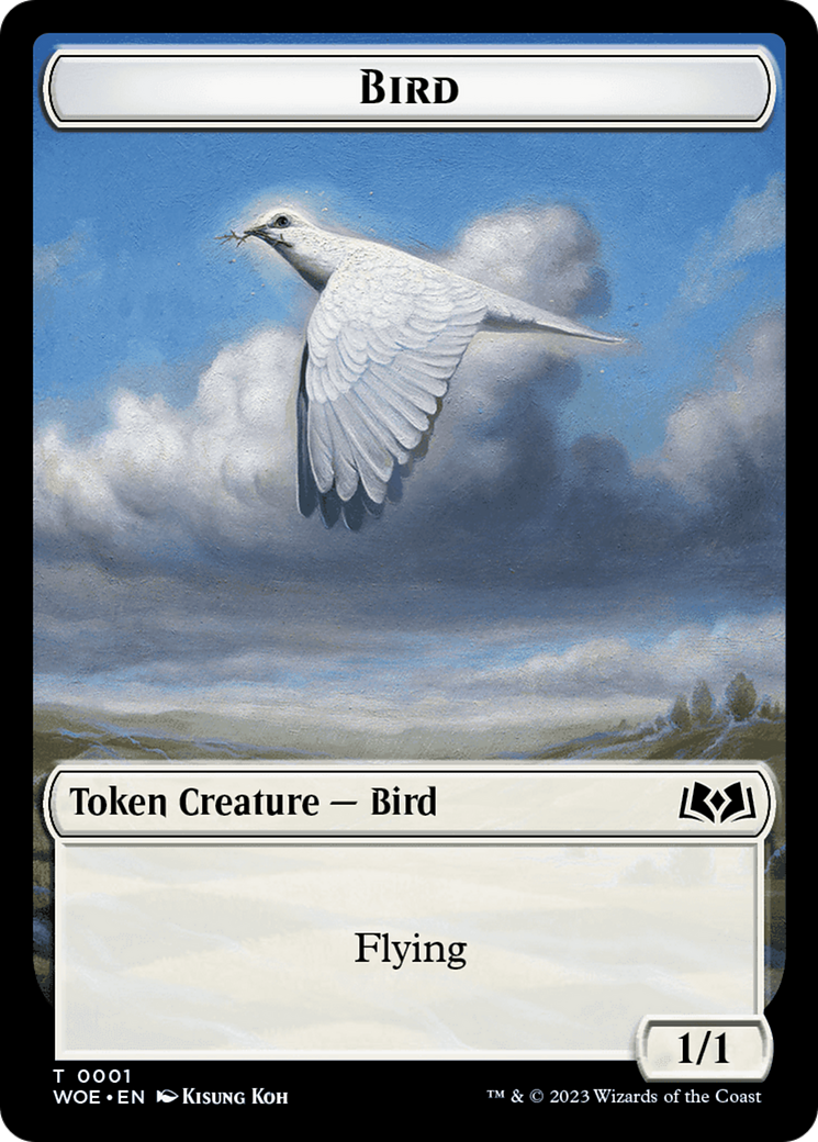 Bird // Food (0013) Double-Sided Token [Wilds of Eldraine Tokens] | Clutch Gaming