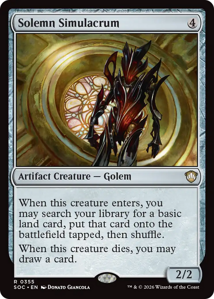 Solemn Simulacrum [Secrets of Strixhaven Commander] | Clutch Gaming