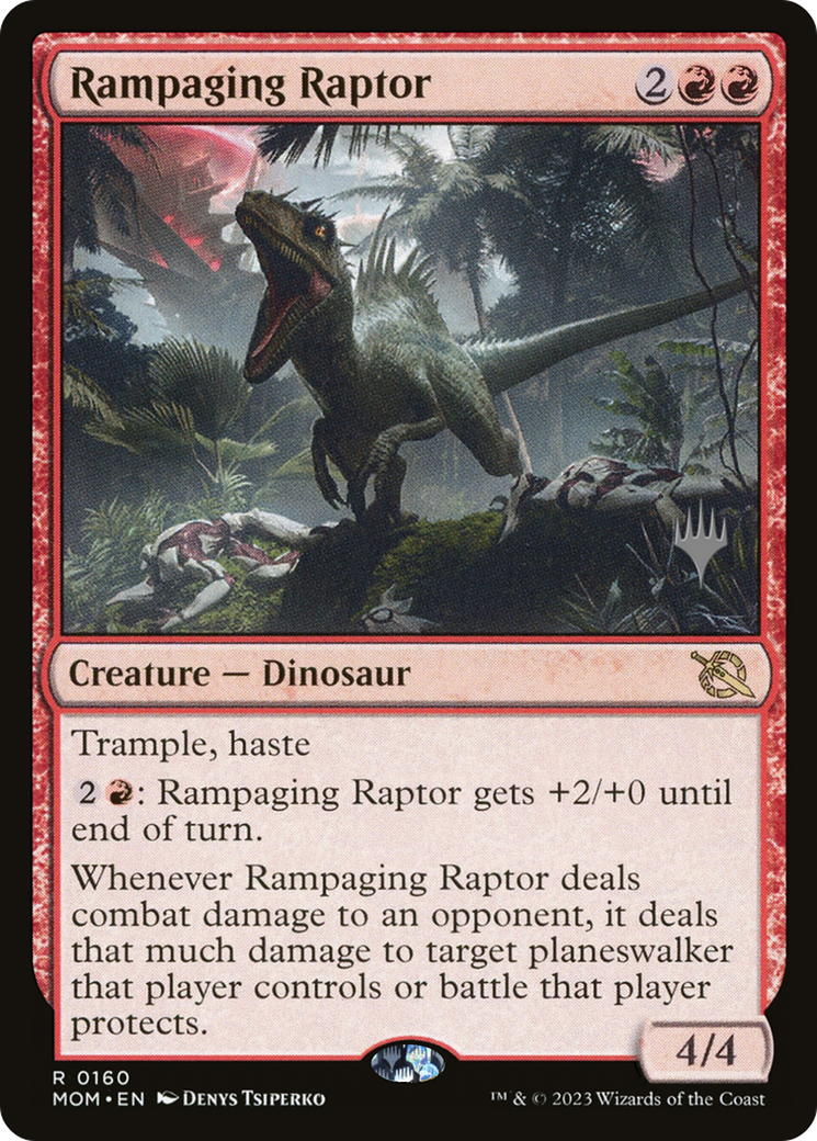 Rampaging Raptor (Promo Pack) [March of the Machine Promos] | Clutch Gaming