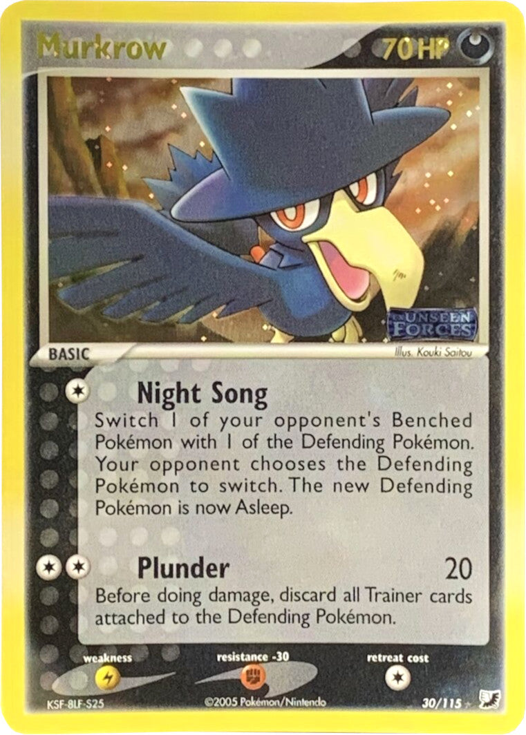 Murkrow (30/115) (Stamped) [EX: Unseen Forces] | Clutch Gaming