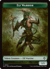 Elf Warrior (0004) // Plant (0005) Double-Sided Token [Lorwyn Eclipsed Tokens] | Clutch Gaming