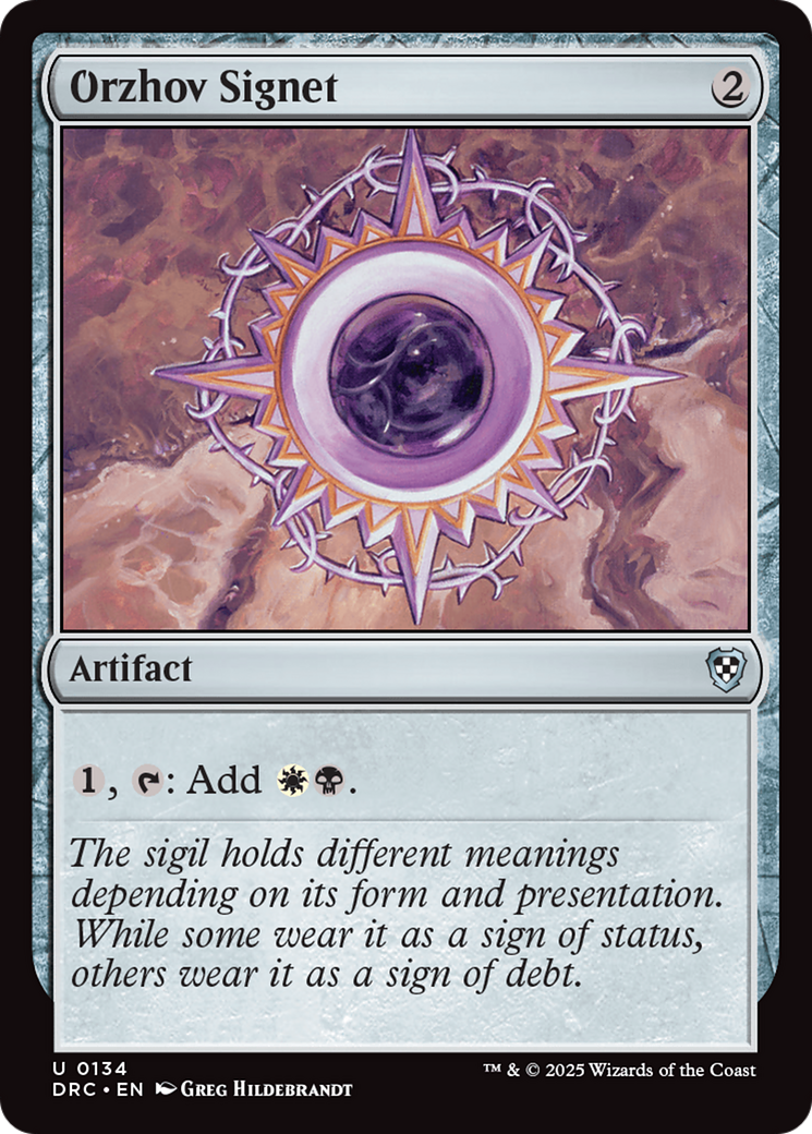 Orzhov Signet [Aetherdrift Commander] | Clutch Gaming