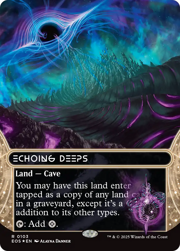 Echoing Deeps (0103) (Borderless) (Galaxy Foil) [Edge of Eternities: Stellar Sights] | Clutch Gaming