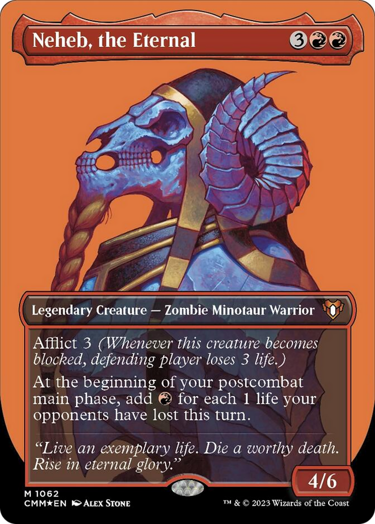 Neheb, the Eternal (Borderless Textured Foil Frame Break) [Commander Masters] | Clutch Gaming