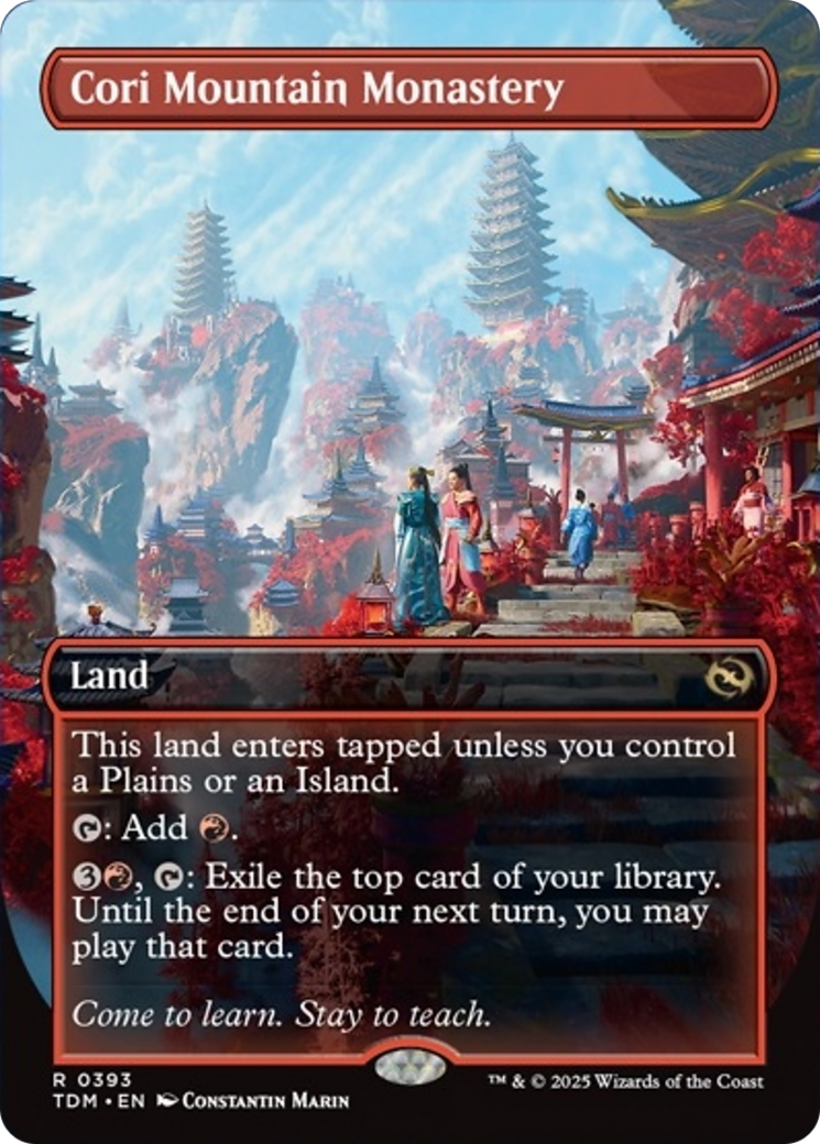 Cori Mountain Monastery (Borderless) [Tarkir: Dragonstorm] | Clutch Gaming
