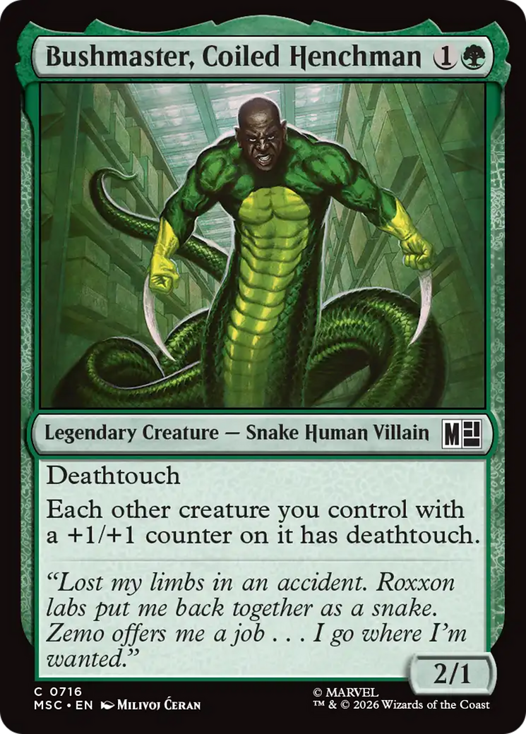 Bushmaster, Coiled Henchman [Marvel Super Heroes Commander] | Clutch Gaming
