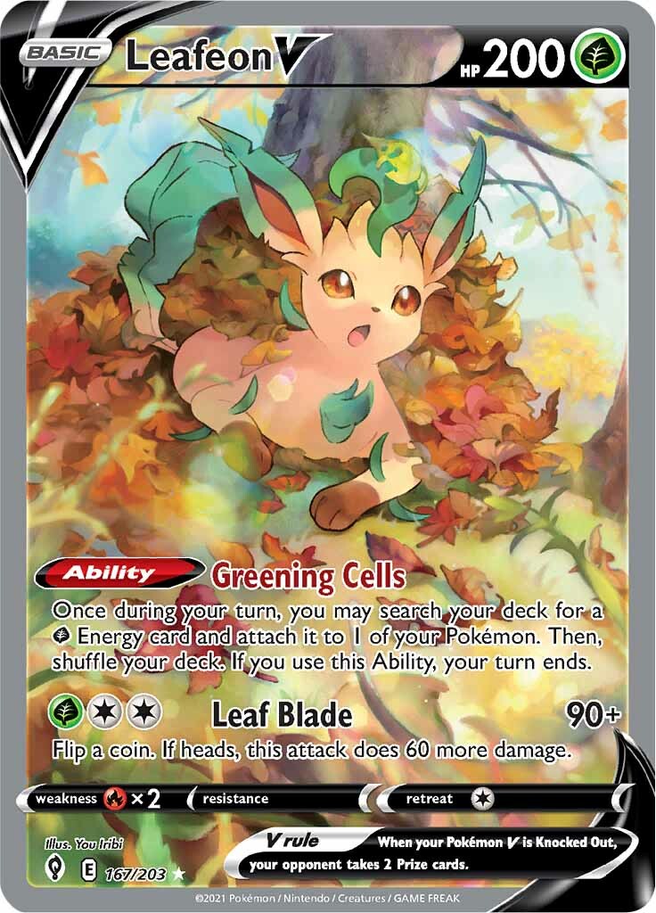 Leafeon V (167/203) [Sword & Shield: Evolving Skies] | Clutch Gaming