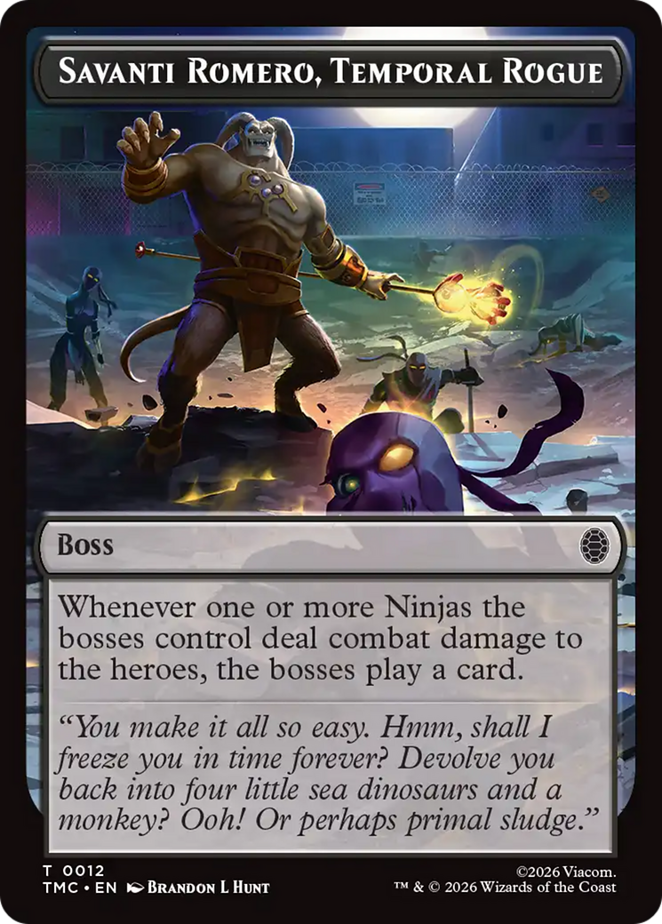 Savanti Romero, Temporal Rogue [Teenage Mutant Ninja Turtles Commander Tokens] | Clutch Gaming