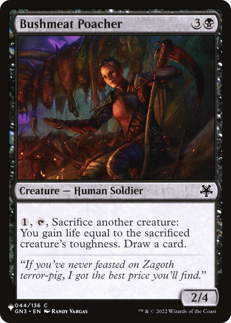 Bushmeat Poacher [The List Reprints] | Clutch Gaming