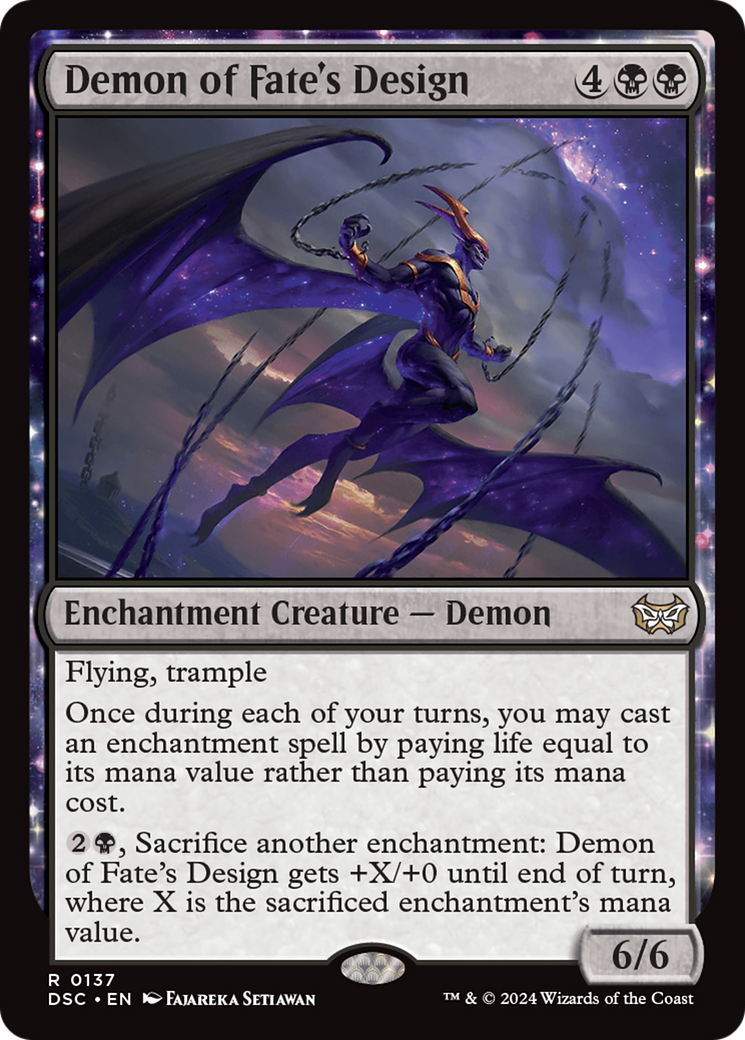 Demon of Fate's Design [Duskmourn: House of Horror Commander] | Clutch Gaming