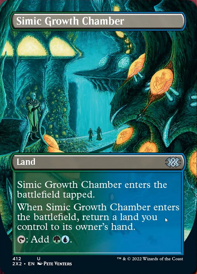 Simic Growth Chamber (Borderless Alternate Art) [Double Masters 2022] | Clutch Gaming